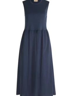 Cartoon Damen Sommerkleid in blau - Ausschnitt: Rundhals