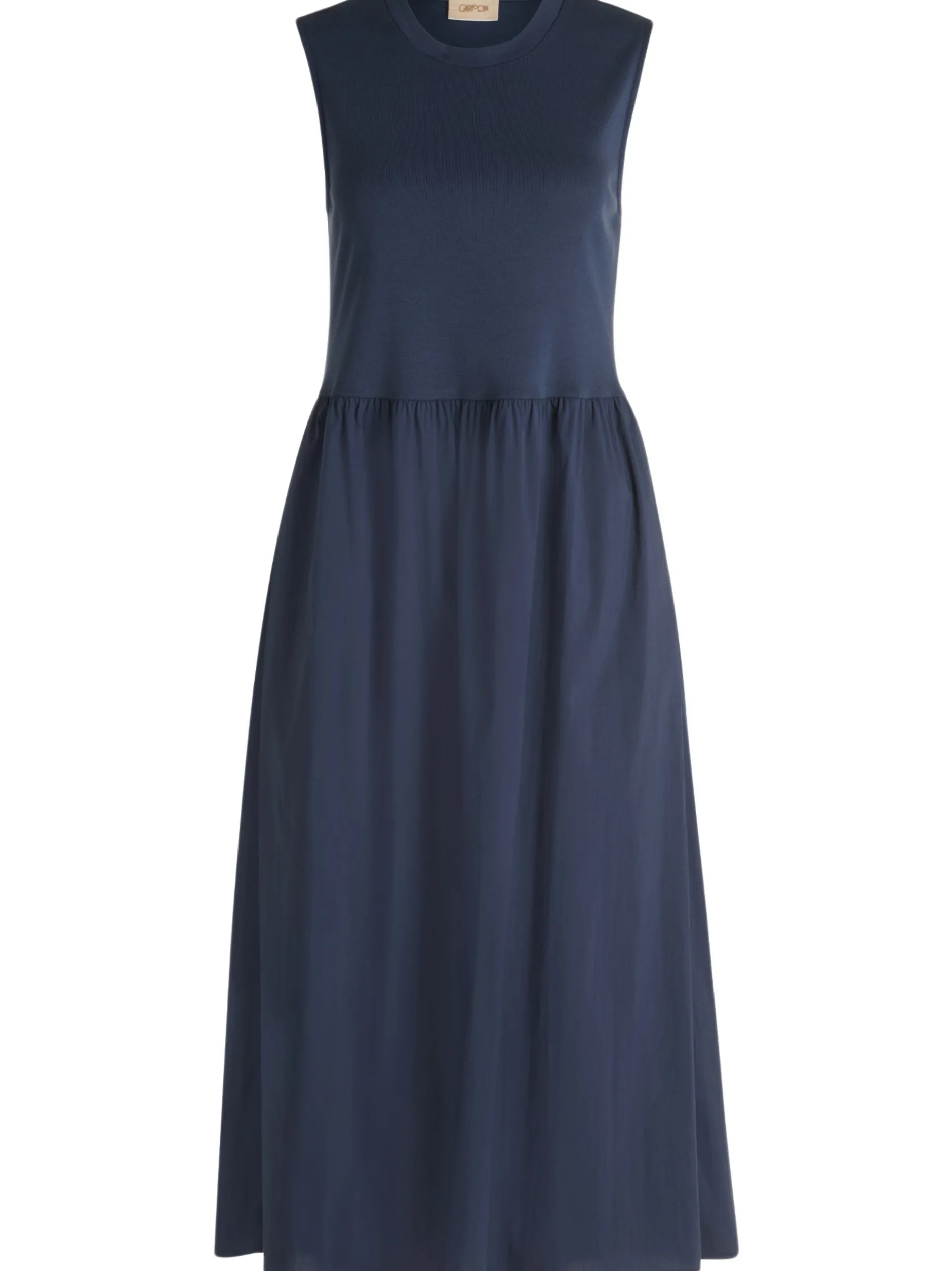 Cartoon Damen Sommerkleid in blau - Ausschnitt: Rundhals