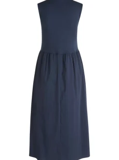 Cartoon Damen Sommerkleid in blau - Ausschnitt: Rundhals