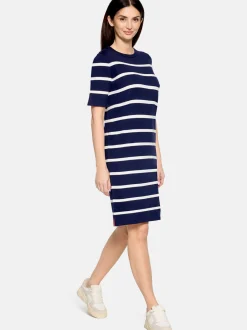 Cartoon Damen Strickkleid in blau