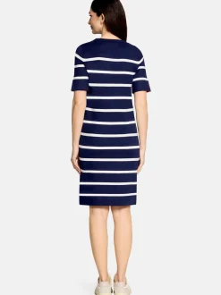 Cartoon Damen Strickkleid in blau