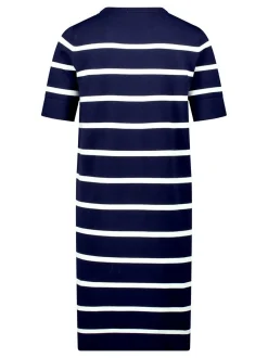 Cartoon Damen Strickkleid in blau