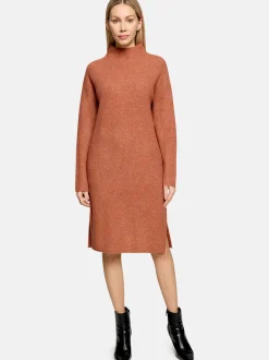 Cartoon Damen Strickkleid in rot