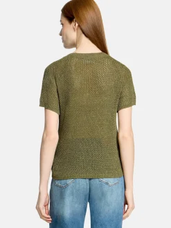 Cartoon Damen Strickpullover in khaki