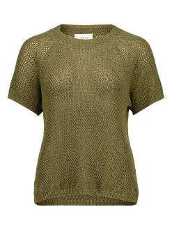 Cartoon Damen Strickpullover in khaki