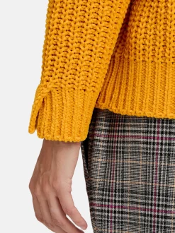 Cartoon Damen Strickpullover in orange
