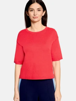 Cartoon Damen Strickpullover in rot