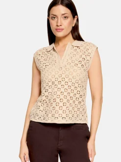 Cartoon Damen Top in beige ecru