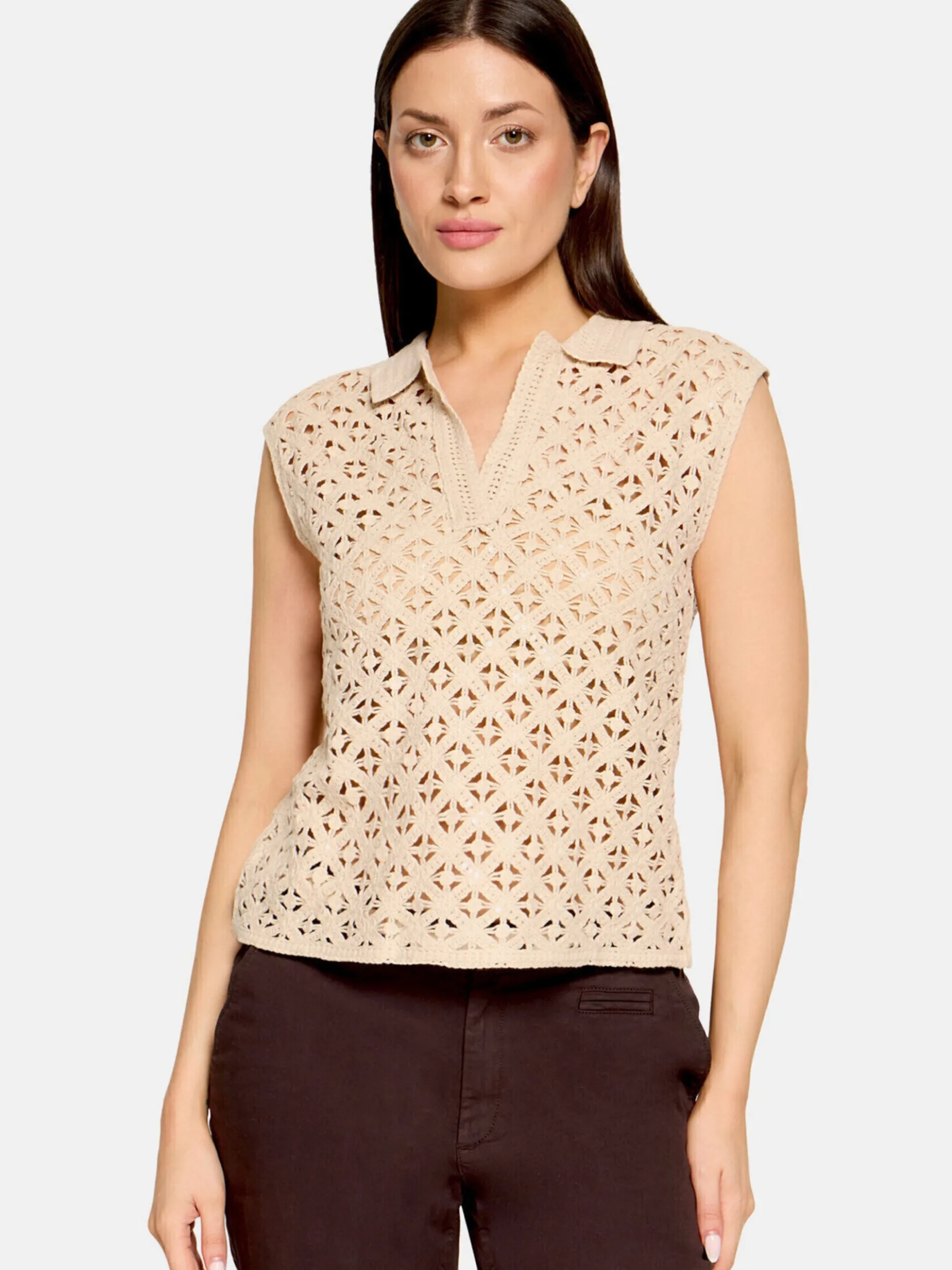 Cartoon Damen Top in beige ecru