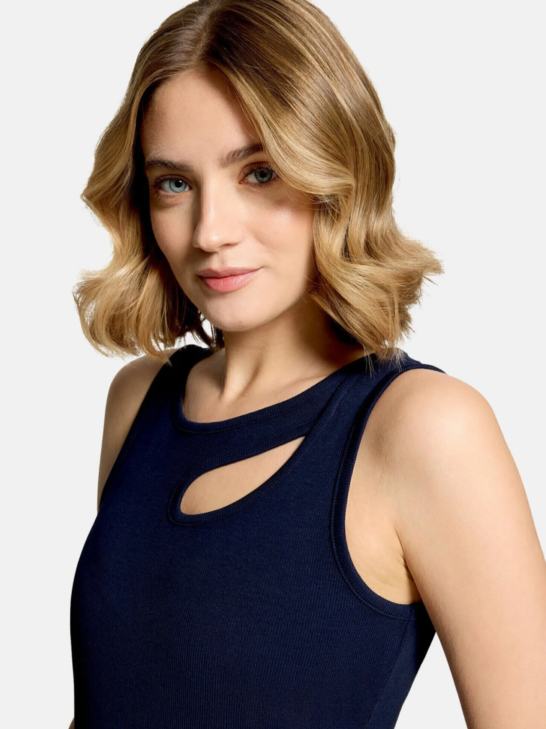 Cartoon Damen Top in blau