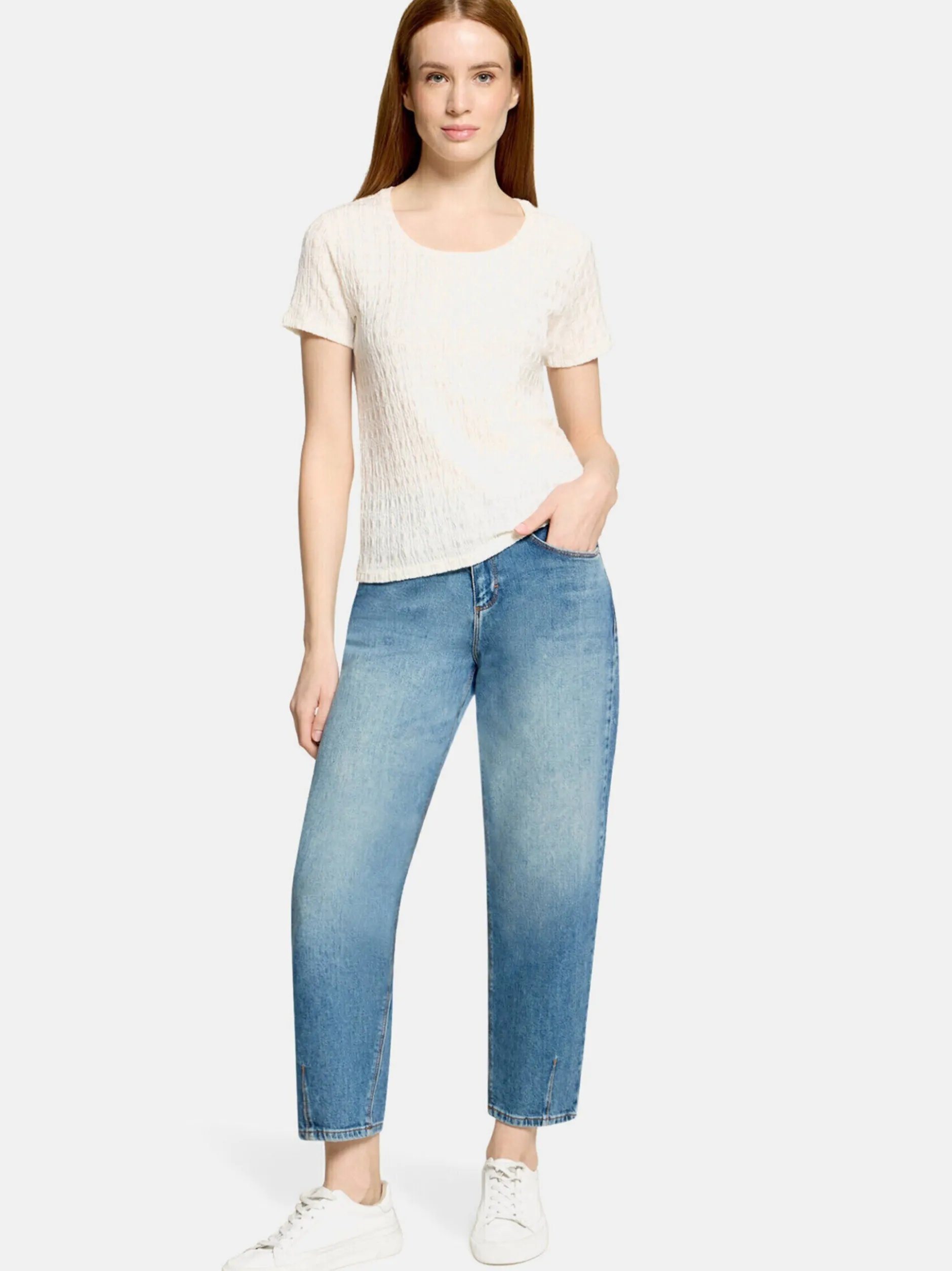 Cartoon Damen T-Shirt in ecru