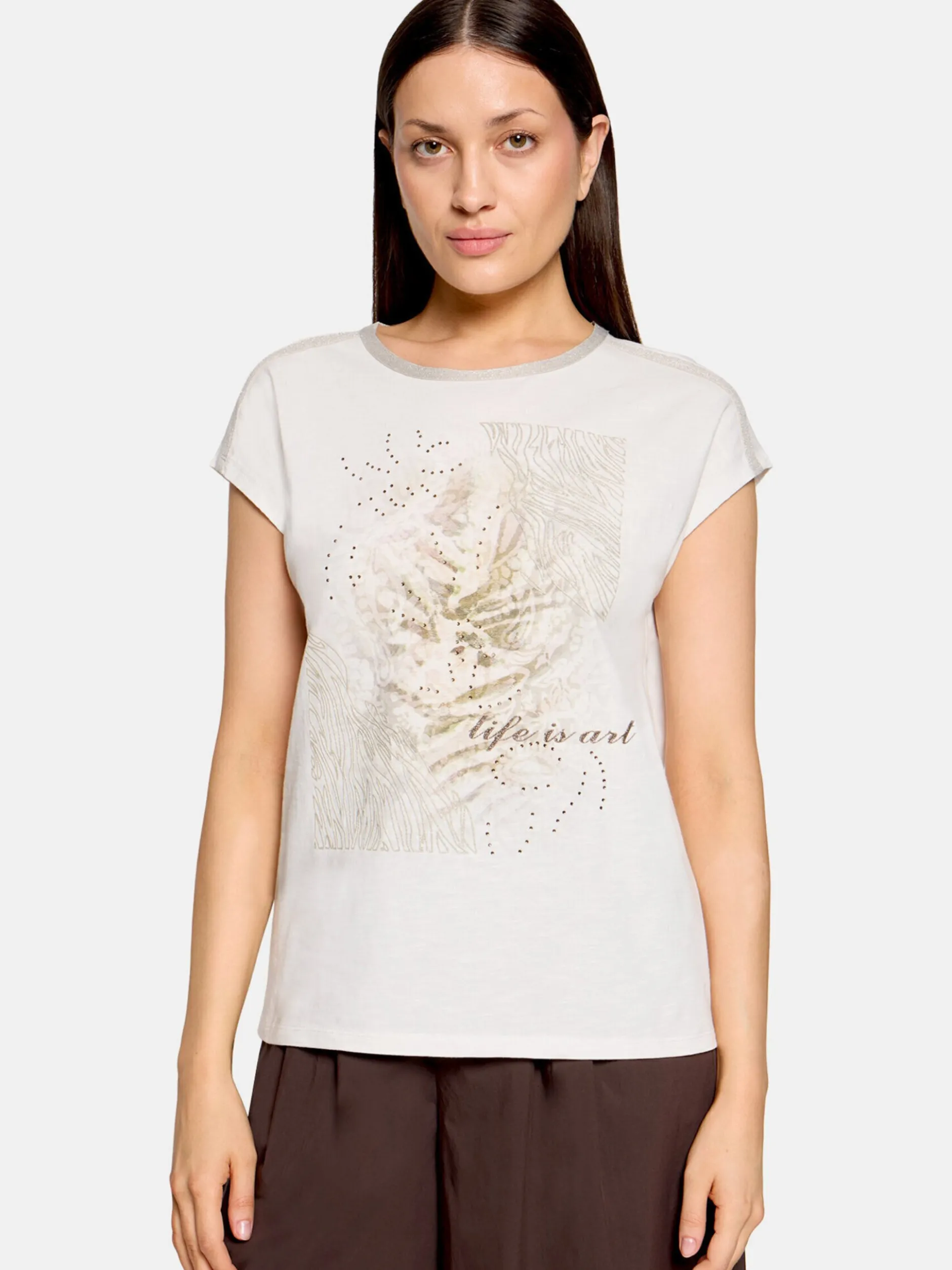 Cartoon Damen T-Shirt in khaki