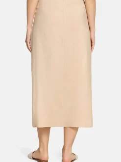 Cartoon Damen Wickelrock in beige gold