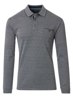 CASAMODA Herren Basic Poloshirt in grau