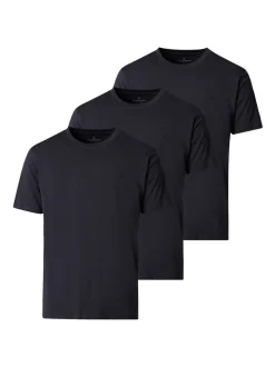 CASAMODA Herren Basic T-Shirt im 3er-Pack in marine blau