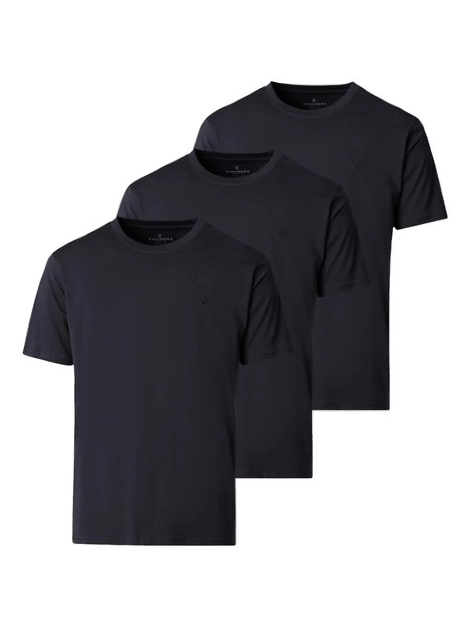 CASAMODA Herren Basic T-Shirt im 3er-Pack in marine blau