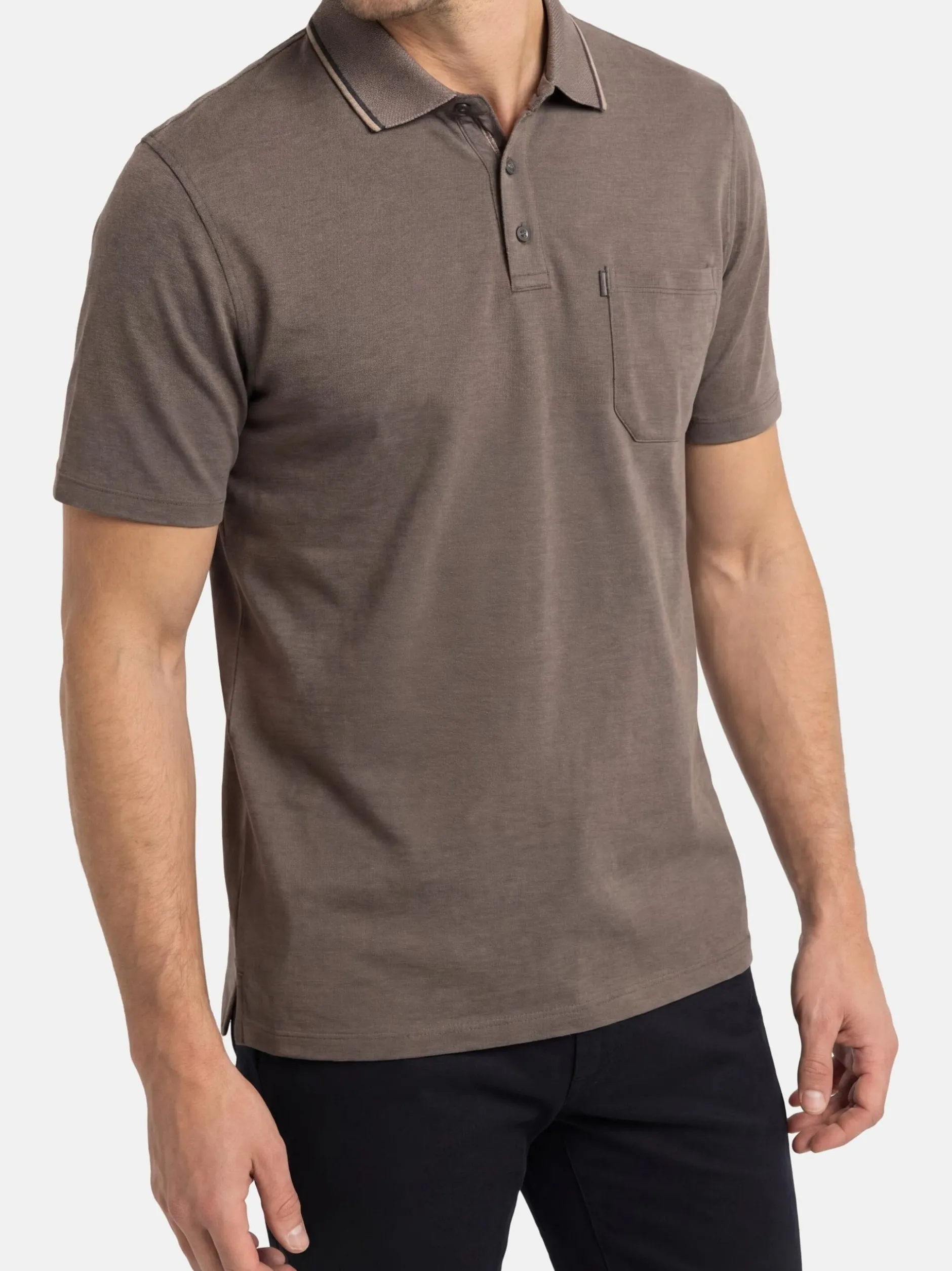 CASAMODA Herren Poloshirt in braun