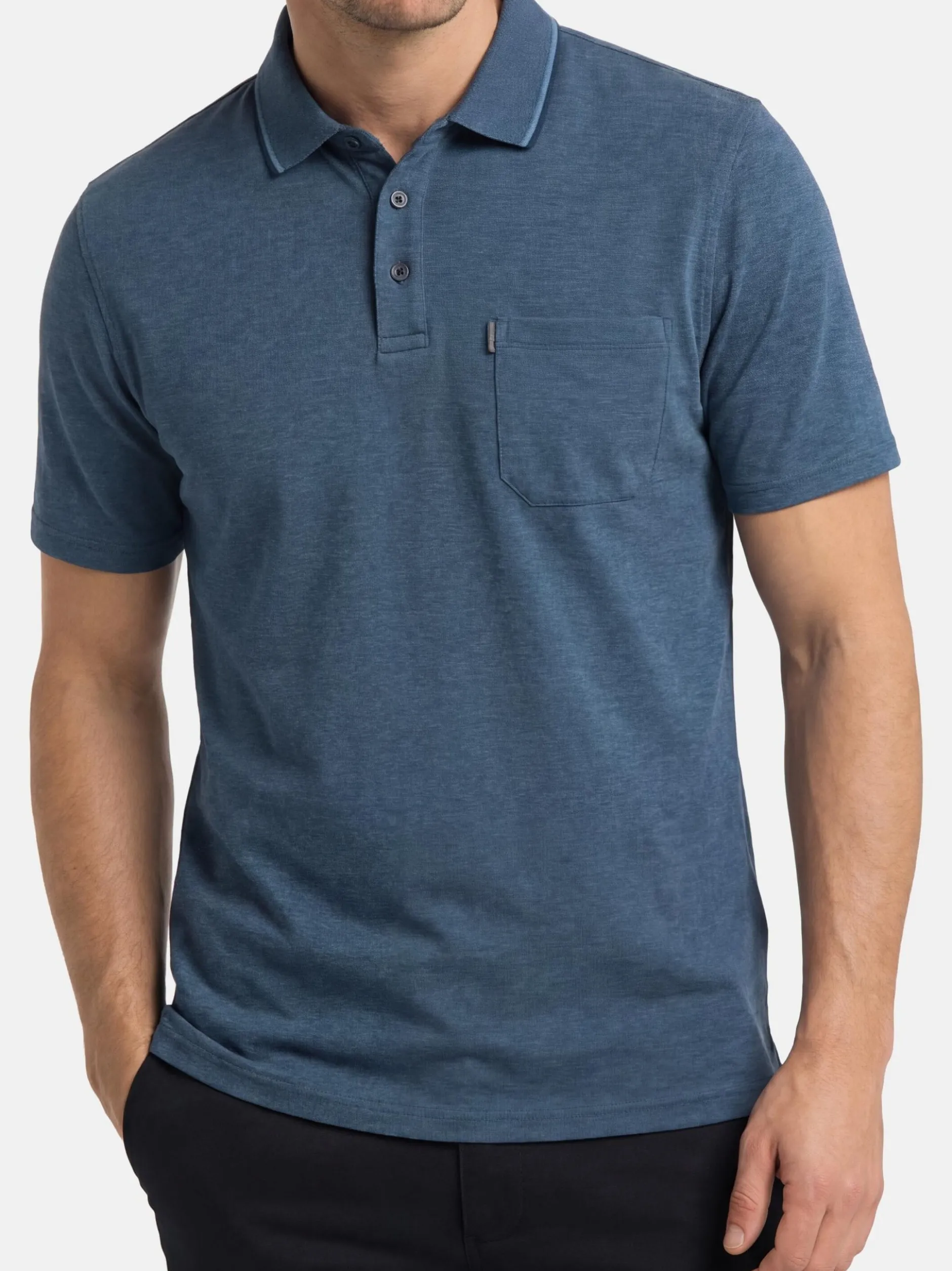 CASAMODA Herren Poloshirts im 2er-Pack in blau