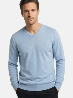 CASAMODA Herren Pullover - Basic in hellblau