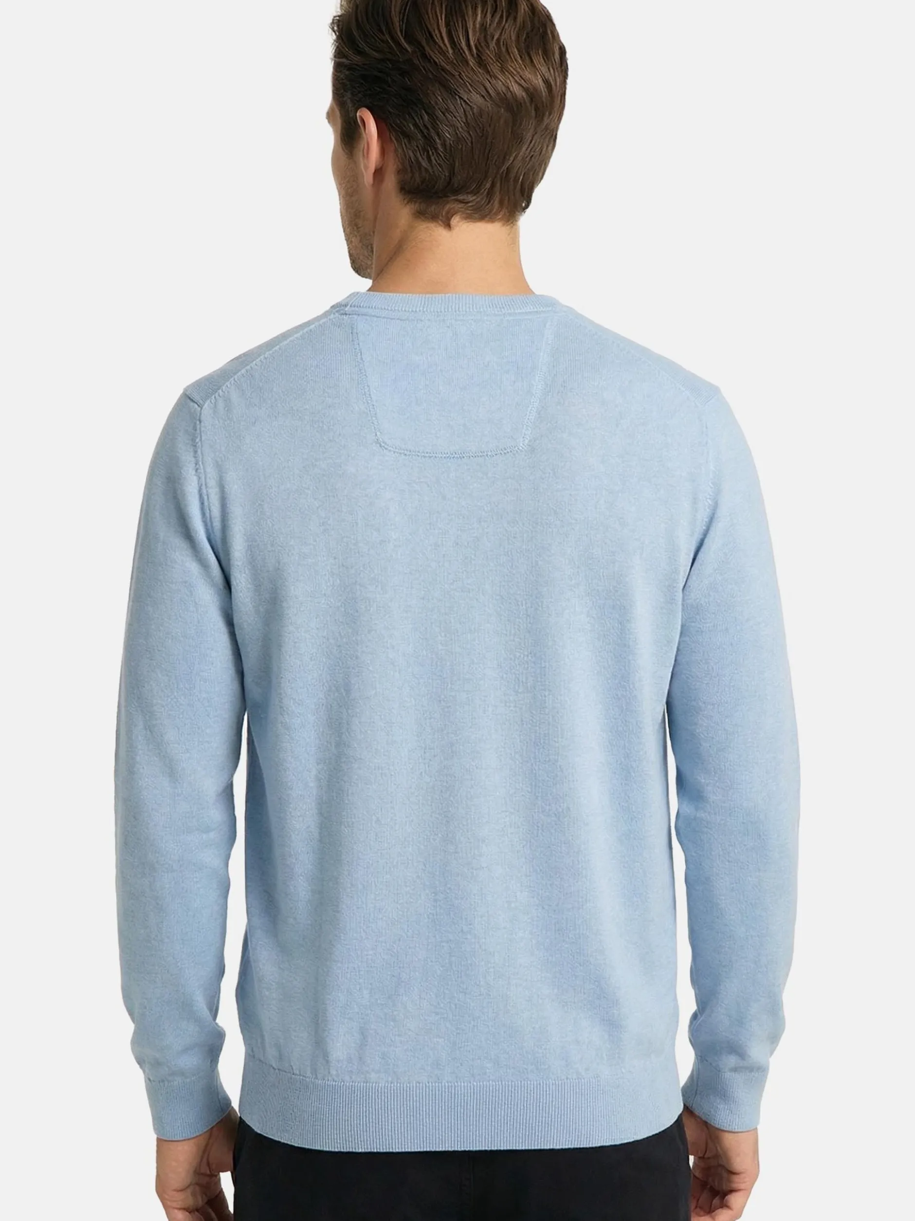 CASAMODA Herren Pullover - Basic in hellblau