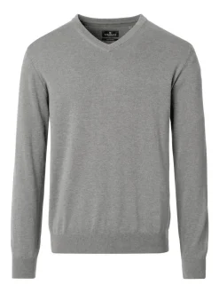 CASAMODA Herren Pullover - Basic in hellgrau