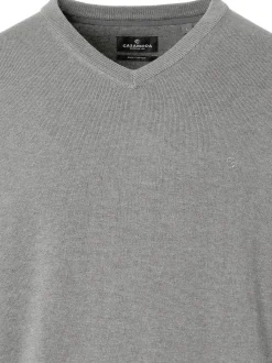 CASAMODA Herren Pullover - Basic in hellgrau