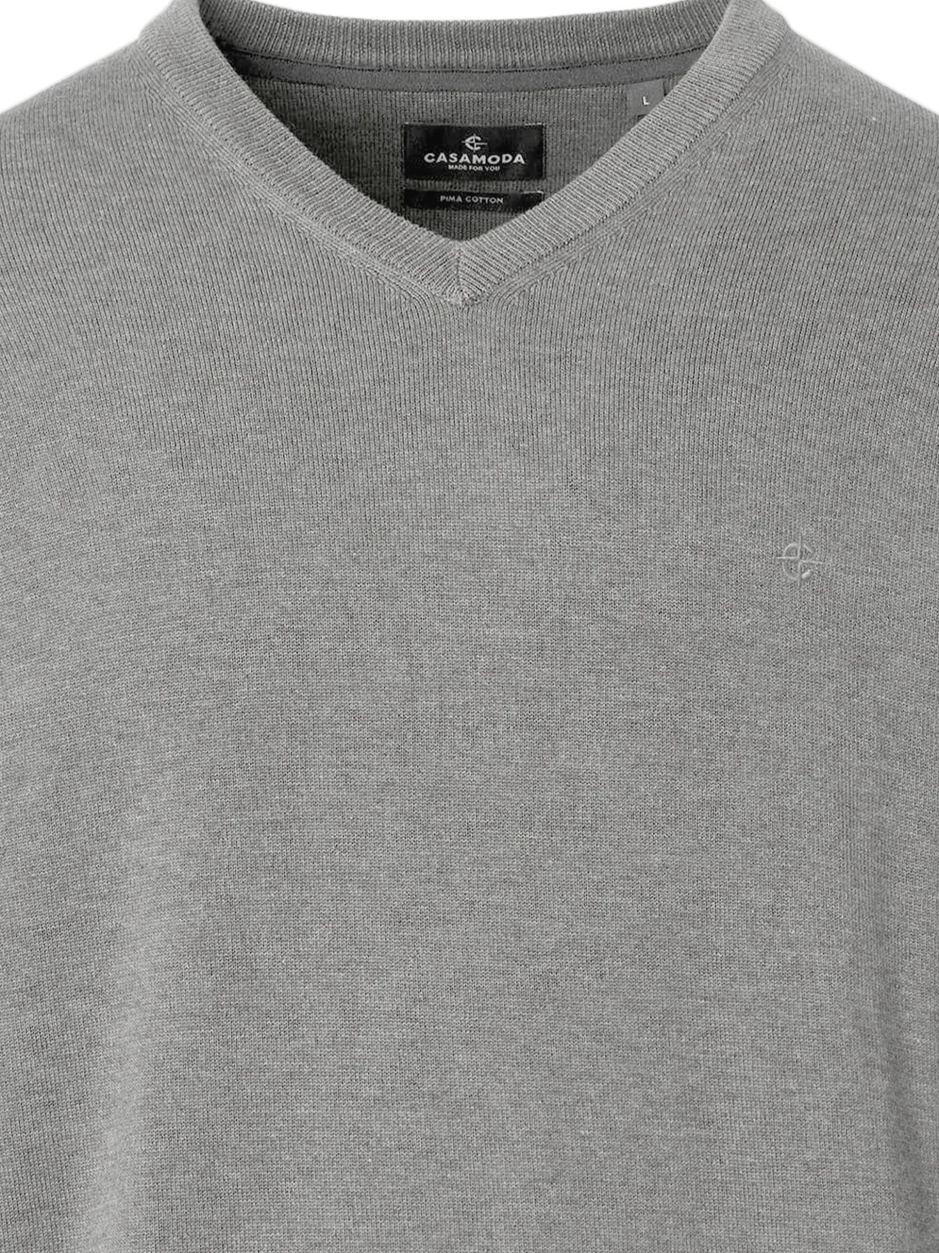 CASAMODA Herren Pullover - Basic in hellgrau