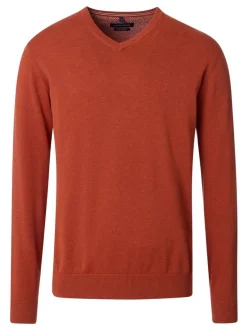 CASAMODA Herren Pullover - Basic in orange