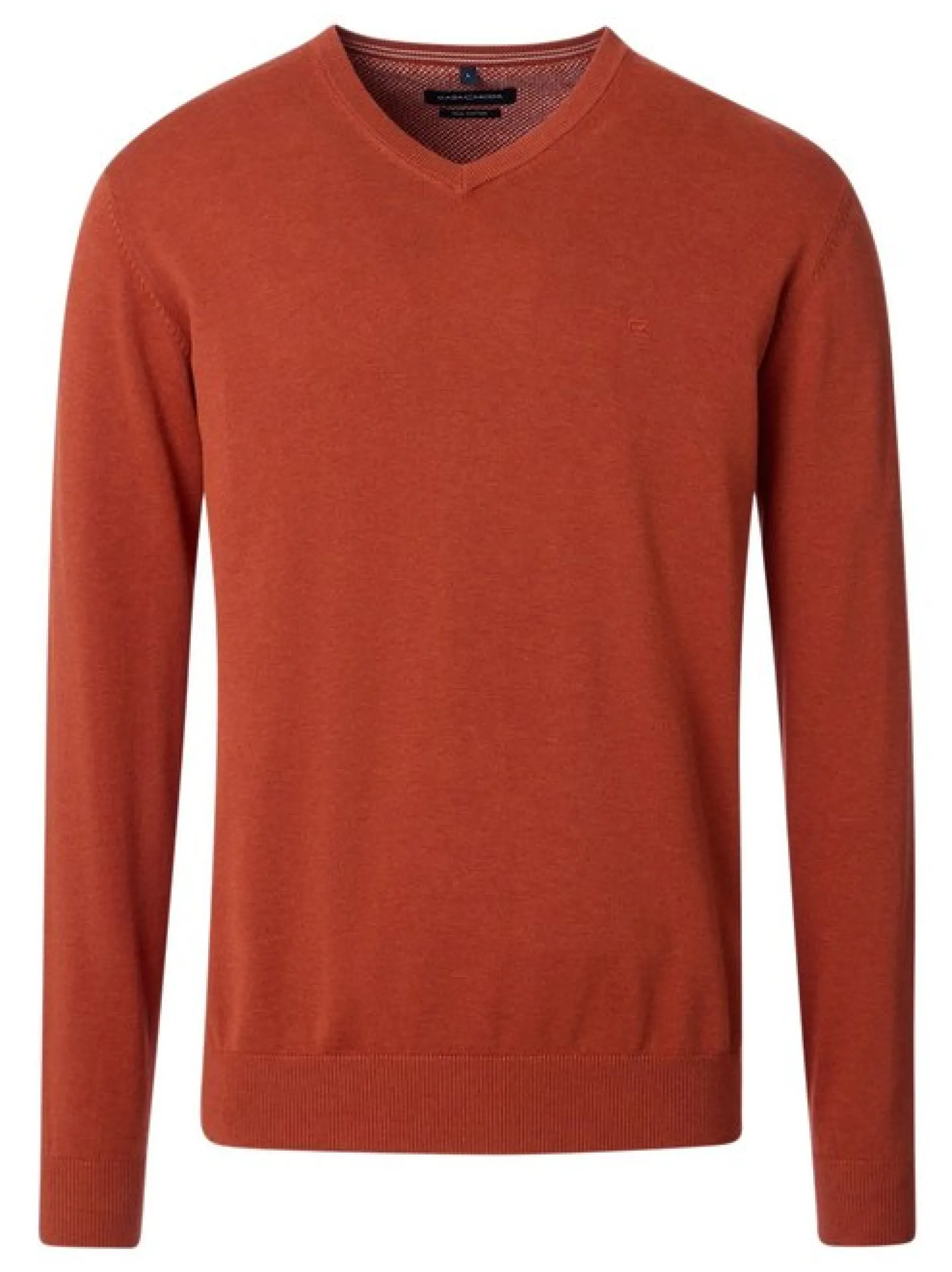 CASAMODA Herren Pullover - Basic in orange