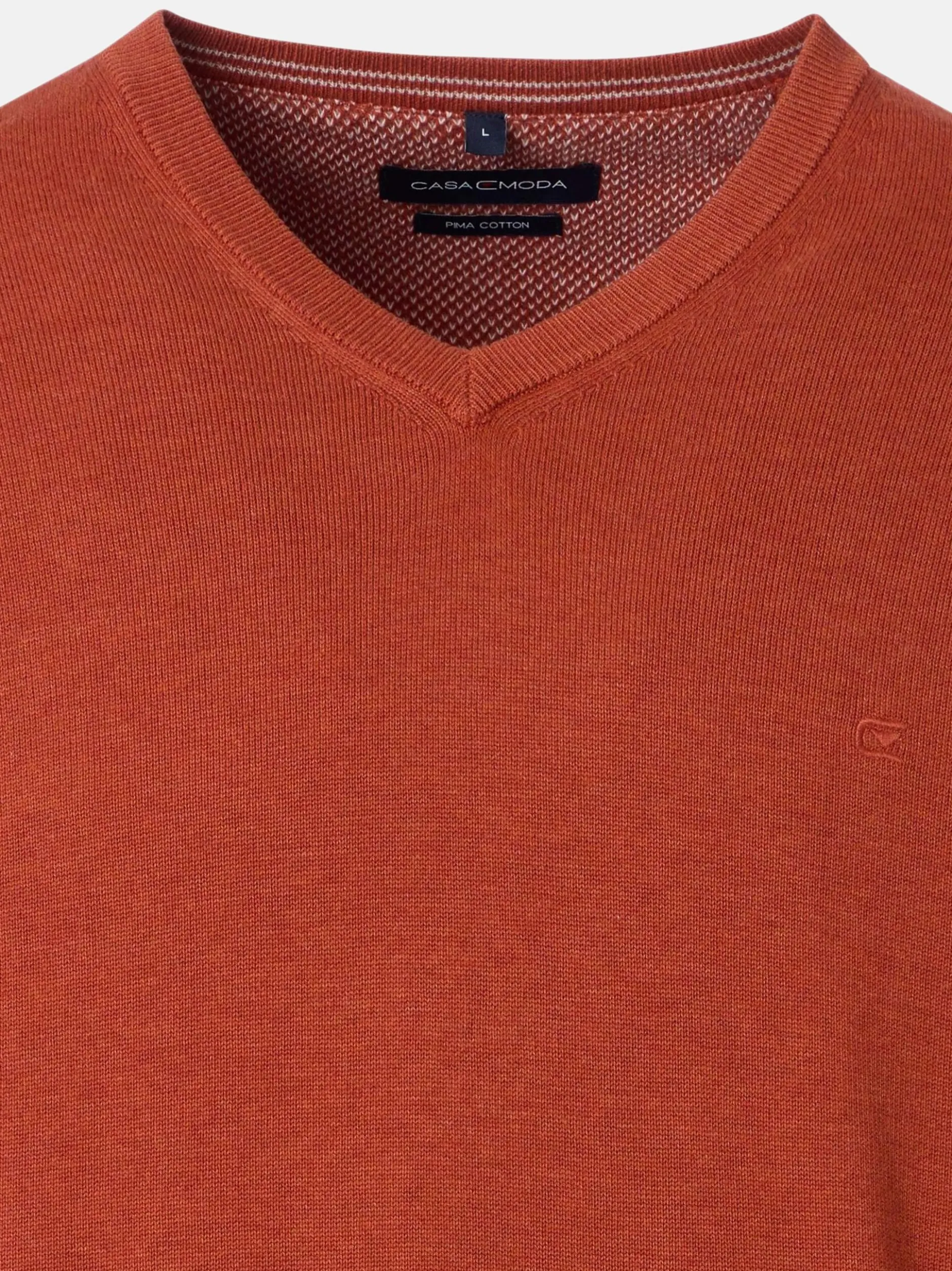 CASAMODA Herren Pullover - Basic in orange