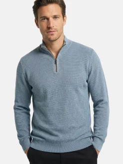 CASAMODA Herren Troyer - Basic in blau - Ärmel: langarm