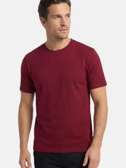 CASAMODA Herren T-Shirt - 3er Pack Basic in rot