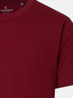 CASAMODA Herren T-Shirt - 3er Pack Basic in rot