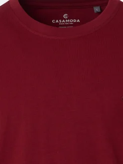 CASAMODA Herren T-Shirt - 3er Pack Basic in rot
