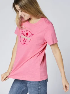 Chiemsee Damen T-Shirt in pink - Ausschnitt: Rundhals