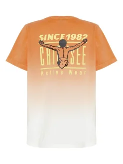 Chiemsee Jungen T-Shirt in orange weiß - Ärmel: kurzarm