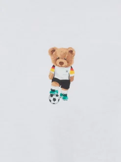 Chill Pill Herren T-Shirt - Football Bear in weiß