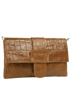 Cluty Damen Abendtasche in cognac