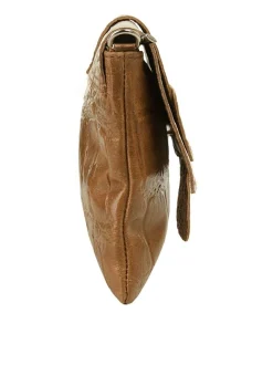 Cluty Damen Abendtasche in cognac