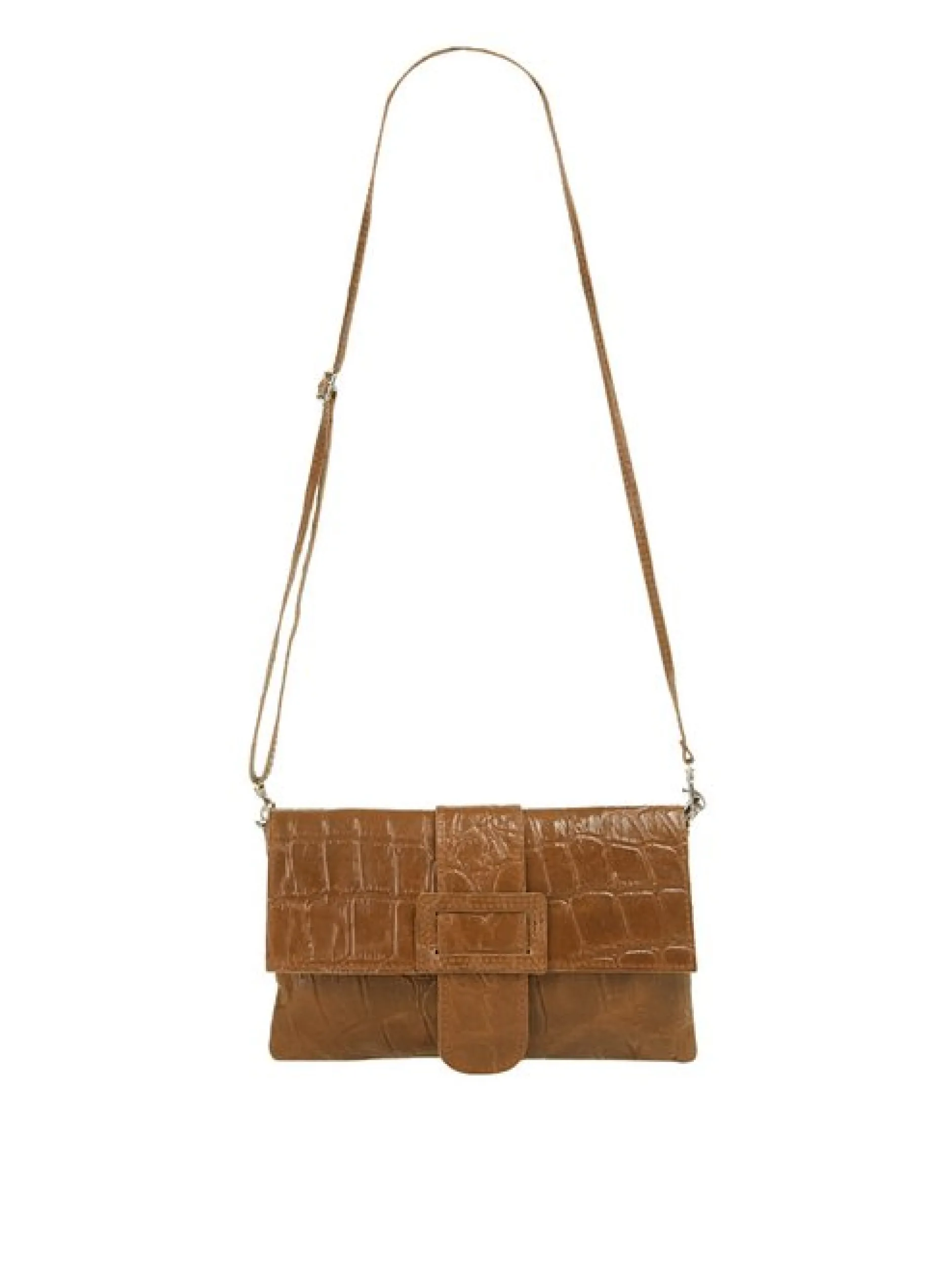 Cluty Damen Abendtasche in cognac