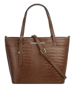 Cluty Damen Handtasche in cognac