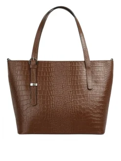 Cluty Damen Handtasche in cognac