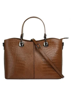 Cluty Damen Handtasche in cognac