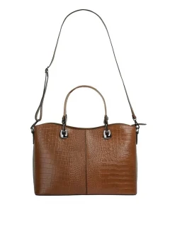 Cluty Damen Handtasche in cognac