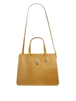 Cluty Damen Handtasche in gelb