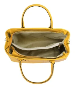 Cluty Damen Handtasche in gelb