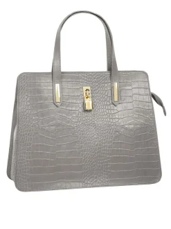 Cluty Damen Handtasche in grau