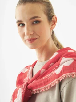 Codello Damen Jacquard-Tuch in rot