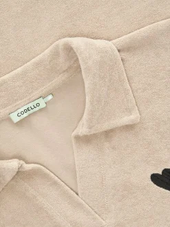 Codello Damen Poloshirt in beige - Ärmel: kurzarm