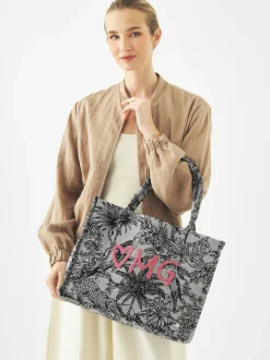 Codello Damen Shopper in weiß schwarz